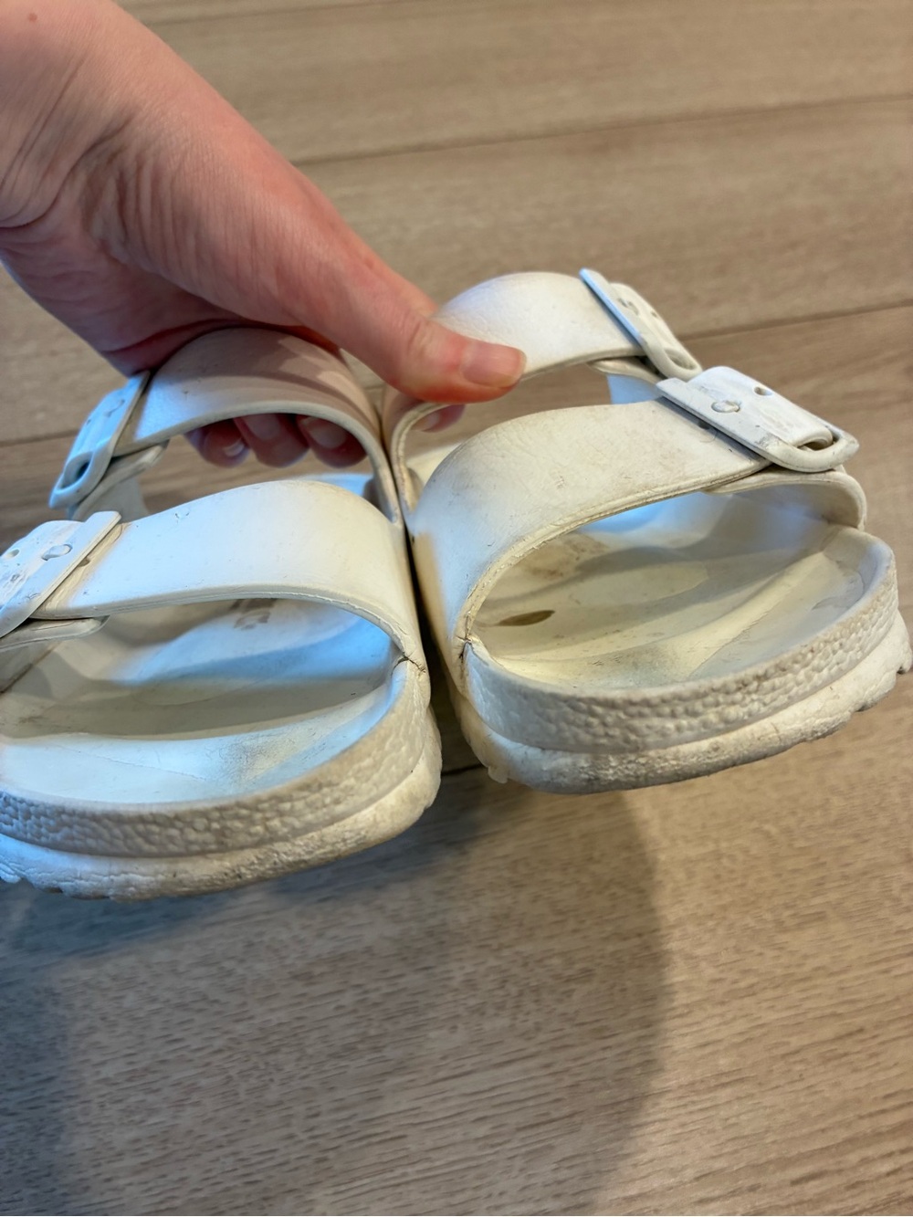Birkenstock Women’s Arizona Buckle EVA White Sandal Narrow Size 7/38 - Picture 6 of 9